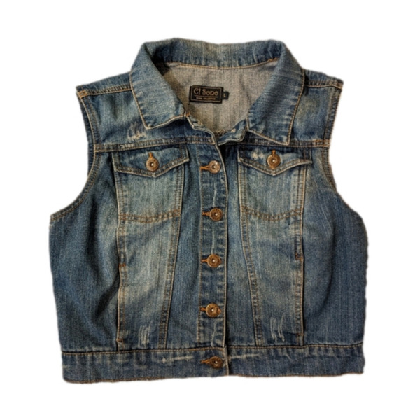 Denim Vest woman's size Large - Picture 2 of 6